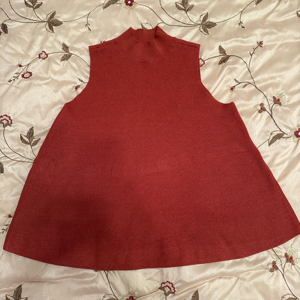 LOFT Rust Knit Top